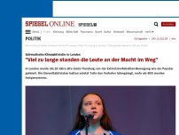 Bild zum Artikel: Schwedische Klimaaktivistin in London: 'Viel zu lange standen die Leute an der Macht im Weg'