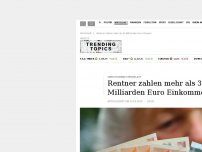 Bild zum Artikel: Rentner zahlen mehr als 33 Milliarden Euro Einkommensteuer