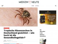 Bild zum Artikel: Tropische Riesenzecken in Deutschland gesichtet – wie hoch ist die Gesundheitsgefahr?