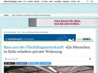 Bild zum Artikel: Raus aus der Flüchtlingsunterkunft: 426 Flüchtlinge in Köln erhalten private Wohnung