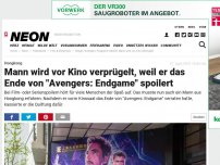 Bild zum Artikel: Hongkong: Mann wird vor Kino verprügelt, weil er das Ende von 'Avengers: Endgame' spoilert