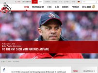 Bild zum Artikel: 1. FC Köln - FC trennt sich von Markus Anfang