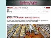 Bild zum Artikel: Überarbeitet und erschöpft: Mehr als 200 Wahlhelfer sterben in Indonesien