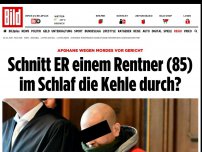 Bild zum Artikel: Mord-Prozess gegen Afghanen - Schnitt ER Rentner (85) im Schlaf Kehle durch?