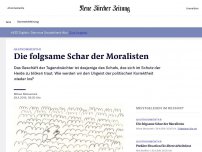 Bild zum Artikel: Die folgsame Schar der Moralisten