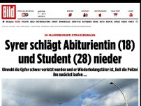 Bild zum Artikel: In Magdeburger Straßenbahn - Syrer schlägt Abiturientin (18) und Studenten (28) nieder