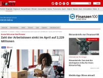 Bild zum Artikel: Quote fällt unter fünf Prozent - Zahl der Arbeitslosen sinkt im April auf 2,229 Millionen