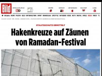 Bild zum Artikel: Staatsschutz ermittelt - Hakenkreuze auf Zäunen von Ramadam-Festival