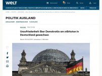 Bild zum Artikel: Unzufriedenheit über Demokratie am stärksten in Deutschland gewachsen