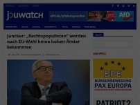 Bild zum Artikel: Juncker: „Rechtspopulisten“ werden nach EU-Wahl keine hohen Ämter bekommen