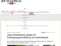 Bild zum Artikel: Zum Straßenbau laufen 65 Enteignungsverfahren in Deutschland