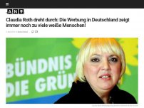 Bild zum Artikel: Claudia Roth dreht durch: Die Werbung in Deutschland zeigt immer noch zu viele weiße Menschen!