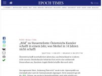 Bild zum Artikel: Steuerreform: Österreichs Kanzler schafft in einem Jahr, was Angela Merkel in 14 Jahren nicht schafft