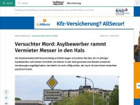 Bild zum Artikel: Versuchter Mord: Asylbewerber rammt Vermieter Messer in den Hals