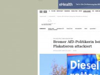 Bild zum Artikel: Bremer AfD-Politikerin beim Plakatieren attackiert: Polizei stellt Beschuldigten
