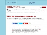 Bild zum Artikel: München: Gericht hebt Hausverbote für AfD-Politiker auf