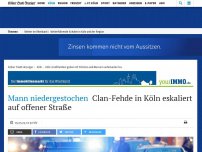 Bild zum Artikel: Fünf Schwerverletzte: Familien gehen in Köln mit Stöcken und Messern aufeinander los
