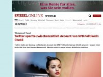 Bild zum Artikel: 'Mohammed'-Tweet: Twitter sperrt Account von SPD-Politikerin Chebli