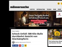 Bild zum Artikel: Schock-Unfall: 500-Kilo-Bulle durchbohrt Gesicht von Stierkämpferin [VIDEO]