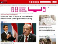 Bild zum Artikel: 'Das ist eine politische Entscheidung' - Entsetzen über Erdogan in Deutschland - Wahlbehörde schweigt zu Entscheidung