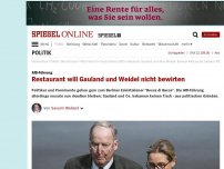 Bild zum Artikel: AfD-Führung: Restaurant will Gauland und Weidel nicht bewirten