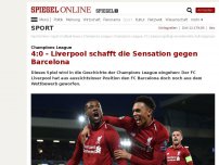 Bild zum Artikel: Champions League: 4:0 - Liverpool schafft die Sensation gegen Barcelona