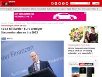 Bild zum Artikel: Olaf Scholz gibt Zahlen bekannt - 124,3 Milliarden Euro weniger Steuereinnahmen bis 2023