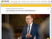 Bild zum Artikel: Thüringens Ministerpräsident Bodo Ramelow: „Ich wünsche mir eine neue Nationalhymne“
