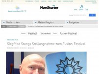 Bild zum Artikel: Im Wortlaut: Siegfried Stangs Stellungnahme zum Fusion-Festival