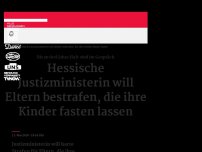 Bild zum Artikel: Hessische Justizministerin will Eltern bestrafen, die ihre Kinder fasten lassen