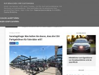 Bild zum Artikel: Sonntagsfrage: Was halten Sie davon, dass die CDU Parkgebühren für Fahrräder will?