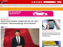 Bild zum Artikel: Vor Europawahl - Österreichs Kanzler knöpft sich EU vor: Kurz kritisiert 'Bevormundung' durch Brüssel
