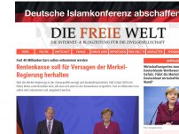 Bild zum Artikel: Rentenkasse soll für Versagen der Merkel-Regierung herhalten
