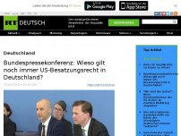 Bild zum Artikel: Bundespressekonferenz: Wieso gilt noch immer US-Besatzungsrecht in Deutschland?