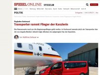 Bild zum Artikel: Flughafen Dortmund: Transporter rammt Flieger der Kanzlerin