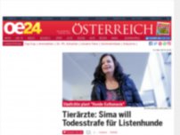 Bild zum Artikel: Tierärzte: Sima will Todesstrafe für Listenhunde