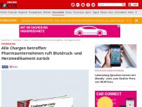 Bild zum Artikel: Candesartan - Alle Chargen betroffen: Pharmaunternehmen ruft Blutdruck- und Herzmedikament zurück