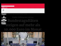 Bild zum Artikel: Bundestagsdiäten steigen auf mehr als 10.000 Euro im Monat