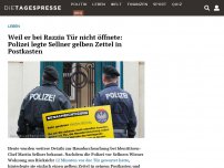 Bild zum Artikel: Weil er bei Razzia Tür nicht öffnete: Polizei legte Sellner gelben Zettel in Postkasten