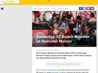 Bild zum Artikel: Bundesliga: FC Bayern München ist deutscher Meister