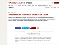 Bild zum Artikel: Video-Affäre in Österreich: Vizekanzler Strache tritt zurück