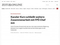 Bild zum Artikel: Heinz-Christian Strache: Kanzler Kurz schließt weitere Zusammenarbeit mit FPÖ-Chef aus