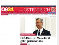 Bild zum Artikel: FPÖ-Minister: Wenn Kickl geht, gehen wir alle