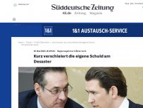 Bild zum Artikel: Regierungskrise in Österreich: Kurz verschleiert die eigene Schuld am Desaster