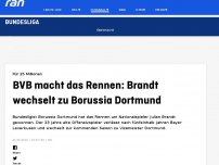 Bild zum Artikel: OFFIZIELL: Julian Brandt wechselt zu Borussia Dortmund