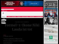 Bild zum Artikel: Formel-1-Ikone Niki Lauda ist tot