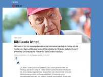 Bild zum Artikel: Niki Lauda ist tot