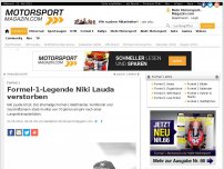 Bild zum Artikel: Formel 1 - Formel-1-Legende Niki Lauda verstorben