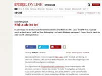 Bild zum Artikel: Formel-1-Legende: Niki Lauda ist tot