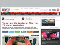 Bild zum Artikel: Trauer um Niki Lauda: Im Alter von 70 Jahren verstorben